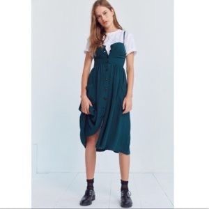 BDG Emilia Dress in green plaid sz M